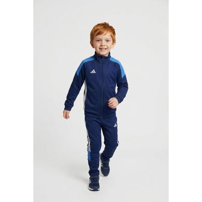 Trainingsanzug ADIDAS PERFORMANCE "TIRO 26 ESSENTIALS KIDS", Kinder, Gr. 164, blau (dunkelblau, bright royal, weiß), Obermaterial: 100% Polyester, Sportanzüge Trainingsanzug