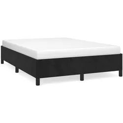 vidaXL Bettgestell ohne Matratze Schwarz 140x200 cm Samt