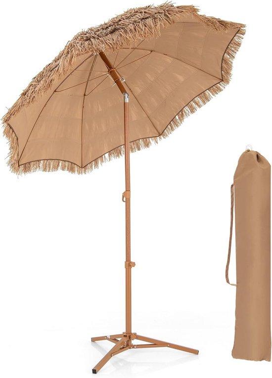 Tiki Parasol mit Fuß für Garten und Strand - Verstellbare Schatten