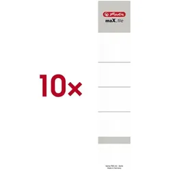 Herlitz Selbstklebende Ordnerrücken-Etiketten weiß, 5 cm