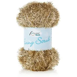 Rellana Wolle Funny Scrub, gold + silber - Schwammgarn