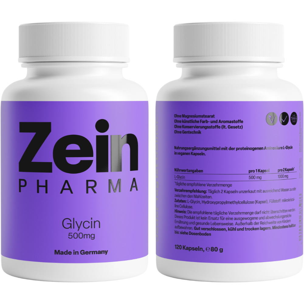 ZeinPharma Glycine 500mg Brain Health Food Supplement 120&nbsp;caps.