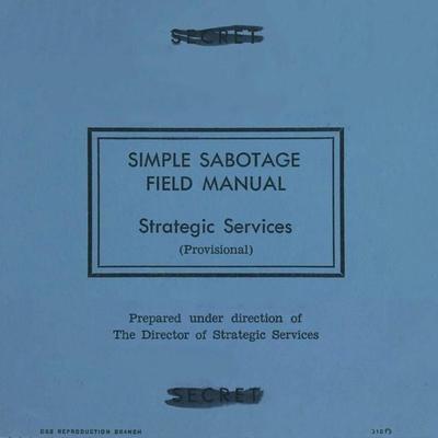 Simple Sabotage Field Manual - Office of Strategic Services, Audio, 4066004828336