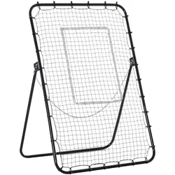 HOMCOM HOMCOM Fußball Rebounder, Klappbarer Fußballtor, Kickback Rückprallwand Schwarz