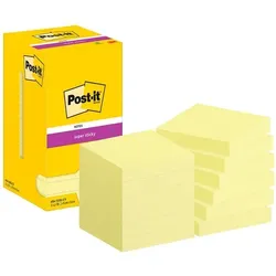 Post-it Super Sticky 12x Haftnotizen »Super Sticky Notes« gelb 90 Blatt gelb