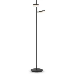 Maytoni, Stehlampe, Fad LED Stehleuchte, Stehlampe 2x 12W dimmbar Schwarz-Matt Warmweiss (1000 lm)
