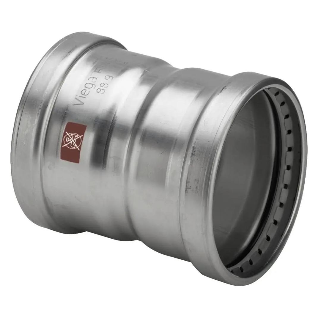 Viega XL-Muffe Temponox mit SC-Contur, Pressanschlüsse 76,1mm (809157)