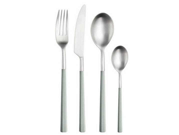 Pintinox Besteckset Hive, Salbeigrün, Edelstahl, Metall, Kunststoff, 16-teilig, 7x5.3x25.5 cm, ISO 9001, lebensmittelecht, rostfrei, Essen & Trinken, Besteck, Besteck-Sets