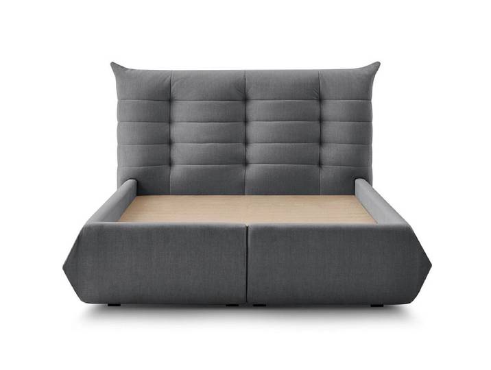 Kastenbett BOBOCHIC CLOTHILDE 160x200cm spanplatte dunkelgrau