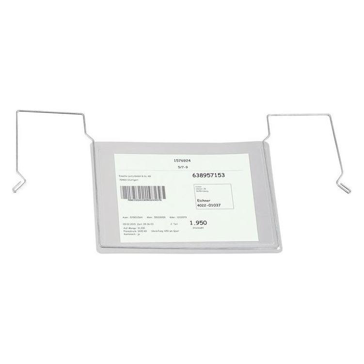 Eichner Dokumententasche B195xH135 mm DIN A6 quer mit flexiblem Drahtbügel (A6, Quer, 10 Stk.) (9219-10004)