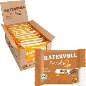 Hafervoll Müsliriegel Porridge2Go Erdnuss, BIO, je 55 g, 15 Riegel