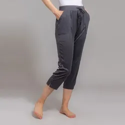JERYMOOD HOMEWEAR 7/8-Hose Mikrofaser Slim Fit Rippdetails