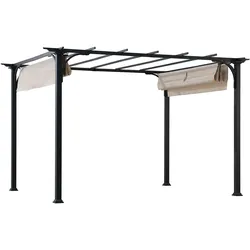 Sunjoy Pavillon Stahl Pergola GIONA - 277cm x 363cm, weiß