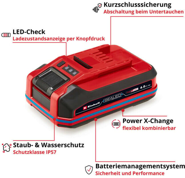 POWER X-CHANGE SEALED Batterie 18V 4,0Ah SEALED PXC Plus ; Einhell (4511627)