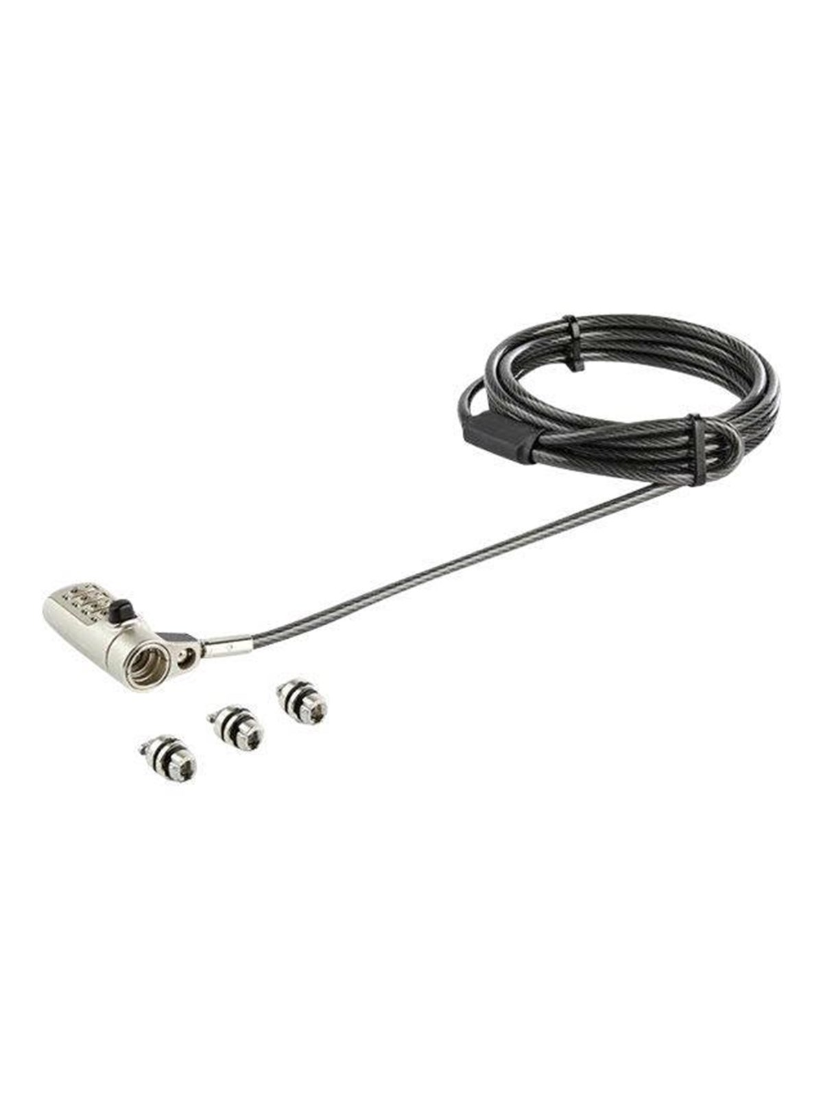 StarTech.com 6' (2m) 3-in-1 Universal Laptop Cable Lock - 4-Digit Combination Security Lock for K-Slot Nano & Wedge Slot Desktop/Laptop security cable lock