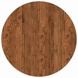 vidaXL Tischplatte Dunkelbraun Ø 80 x 2.5 cm Massives Eichenholz