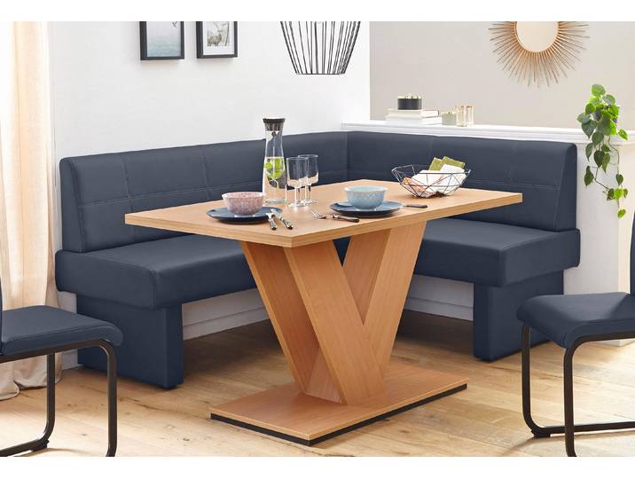 Eckbank HOME AFFAIRE, blau, B:152cm H:89cm T:202cm, Sitzbänke, Eckbank
