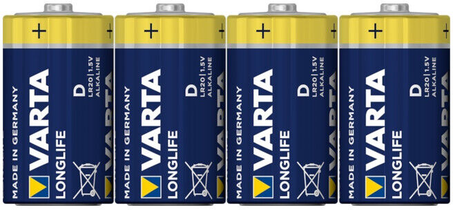 VARTA Longlife Extra Mono /D/LR20 4 pcs blister, 1,5 V (4120101304)