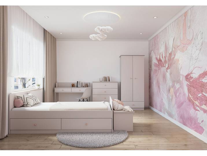 Kinderzimmer Komplett - Set OLAF II 02 (5-teilig) Kaschmir Kaschmir