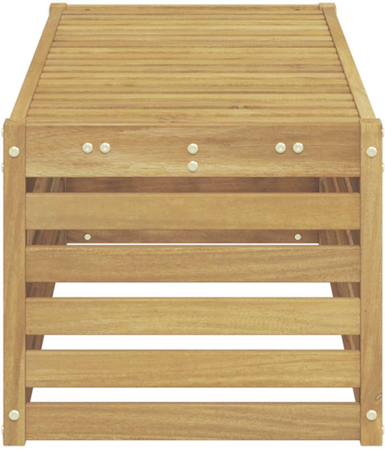 vidaXL Outdoor Stool Bench 2 place Bois d'Acacia Massif Blanchi