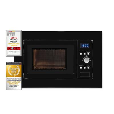 Exquisit Einbau-Mikrowelle EMW 1770-G-D-030 schwarz | Nutzinhalt | Schwarz-Glas