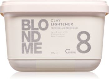 Schwarzkopf Professional Blondme Clay Lightener 8 pó descolorante para cabelo loiro e grisalho 350 g. Blondme Clay Lightener 8
