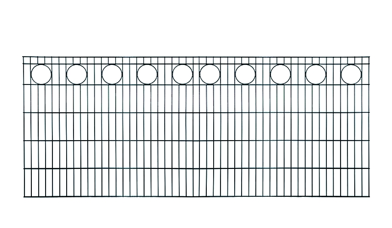 TETZNERJENT RONDO Zaun RAL 7016 anth 2510 x 800 mm, Stäbe 6/5/6 mm 08436462