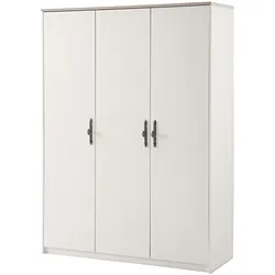 KLEIDERSCHRANK Pinie Landhaus, Drehtürenschrank 138 cm 3-türig mit Soft-Close