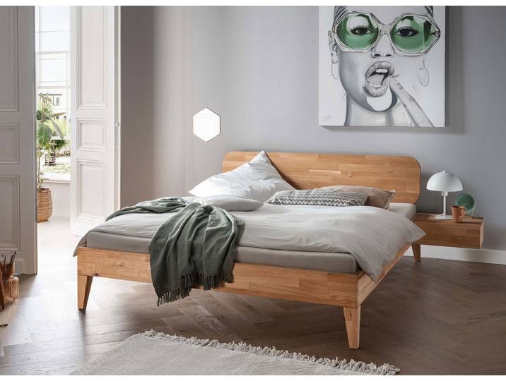 Doppelbett 'Grace III' 200x200cm Wildeiche geölt