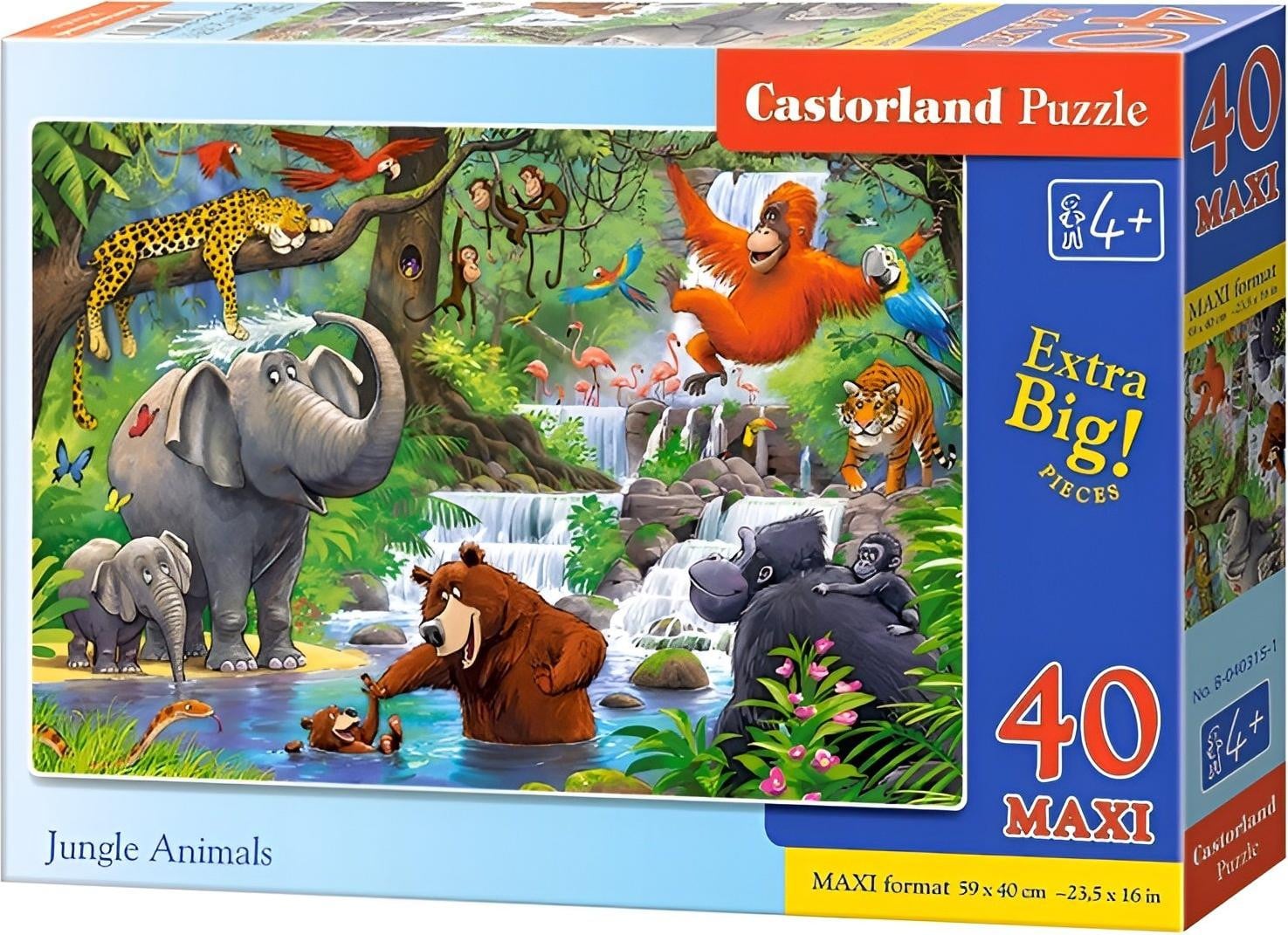 Castorland Puzzel 40 Maxi Stukjes Jungle Dieren