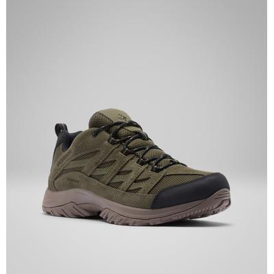 Wanderschuh COLUMBIA "CRESTWOOD™ WATERPROOF", Herren, Gr. 41, grün (nori, wet sand), Leder, Textil, Schuhe Wanderschuh, wasserdicht