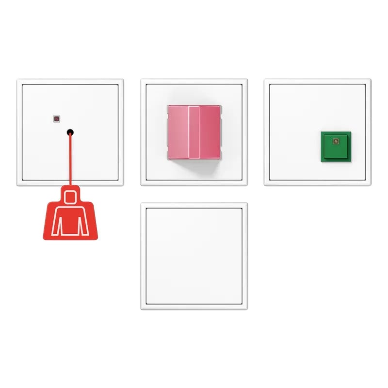 Jung NRS LS 0834 WW Drukknop-schakelaar Wit