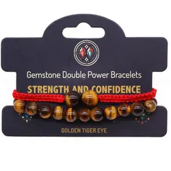 Gemstone Double Power Bracelets- Tiger Eye
