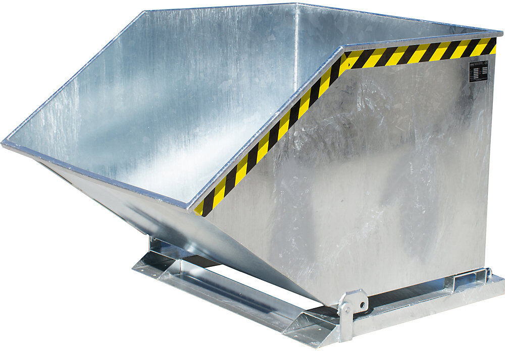 Späne-Kippmulde, Volumen 1000 Liter, feuerverzinkt eurokraft pro