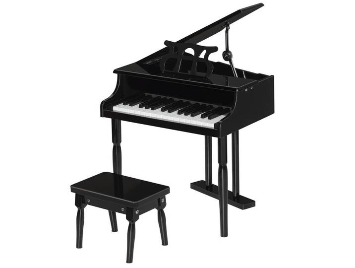 ComfortXL Kinderflügel De-18642 30 Tasten, mit Hocker und Notenständer Schwarz, 127x124.46x132.08 cm, Spielzeug, Sonstiges Spielzeug