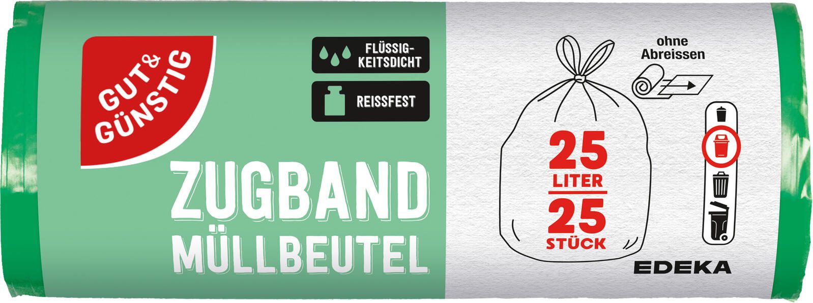 GUT&GÜNSTIG Müllbeutel 25,0 l grün 3442090002