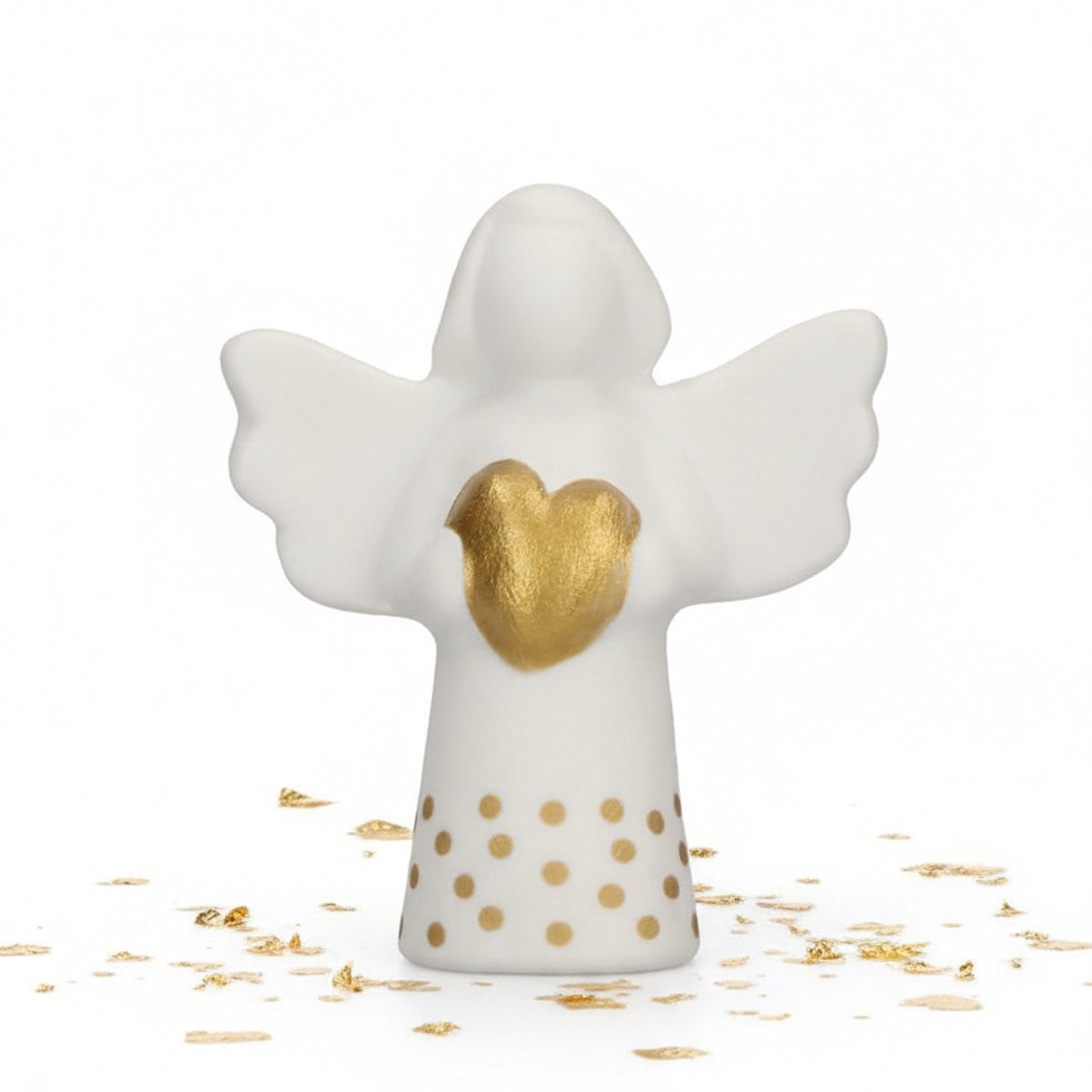 Engel beeldje met gouden hart