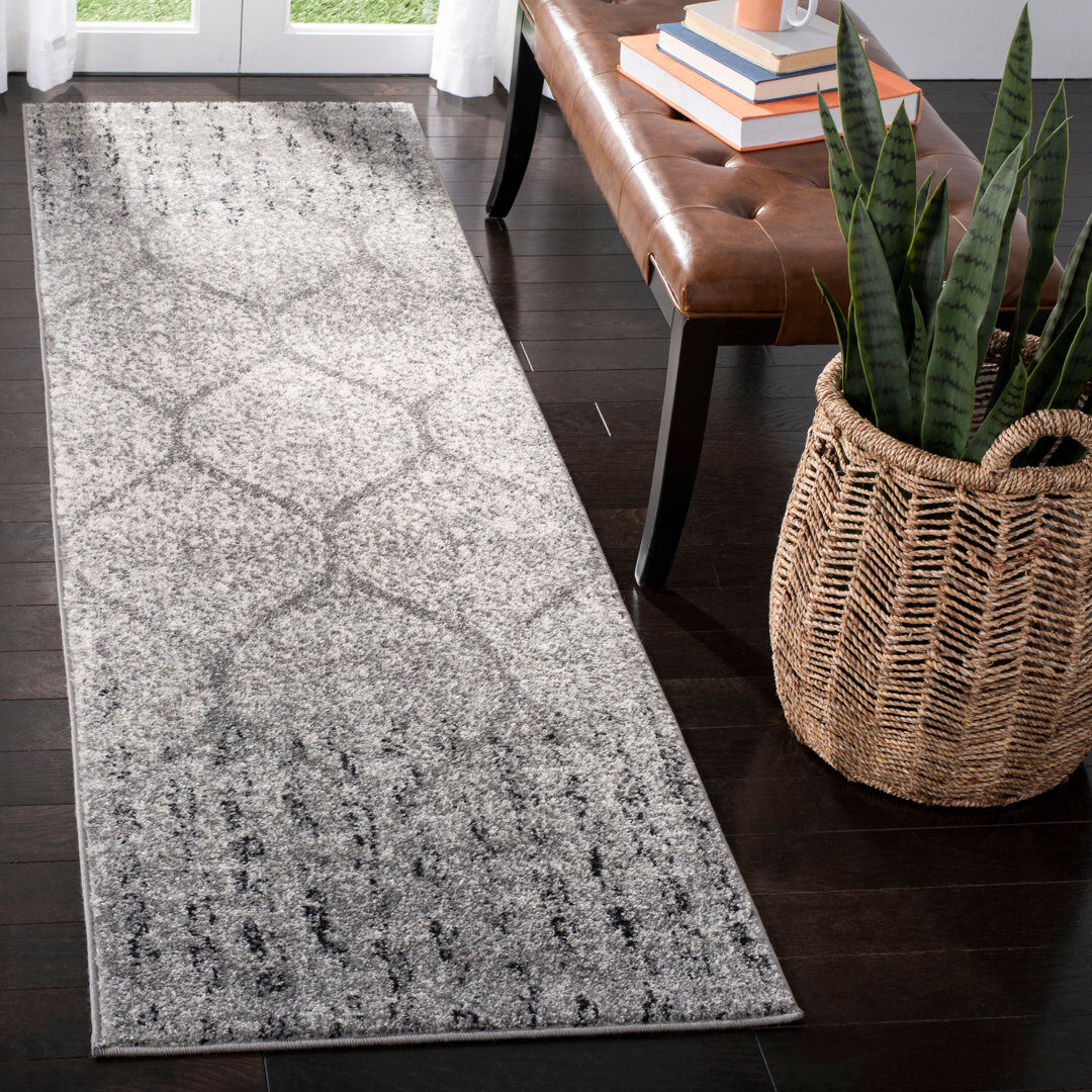 Latitude Vive Wisner Geometric Area Rug Gray Runner 61 x 244 cm