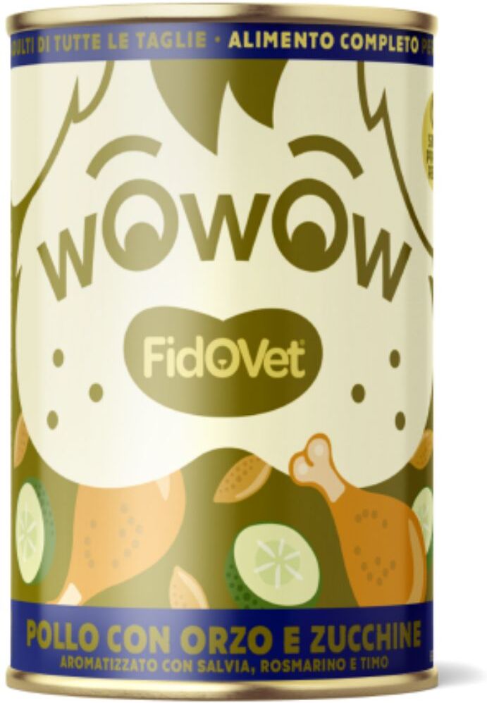 Fidovet® Fidovet Wowow Pollo con Orzo e Zucchine per Cani Senior 400 g
