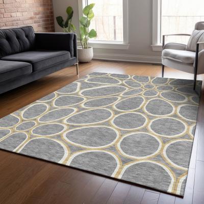 Addison Rugs Machine Washable Indoor/ Outdoor Modern Bubbles Chantille Rug
