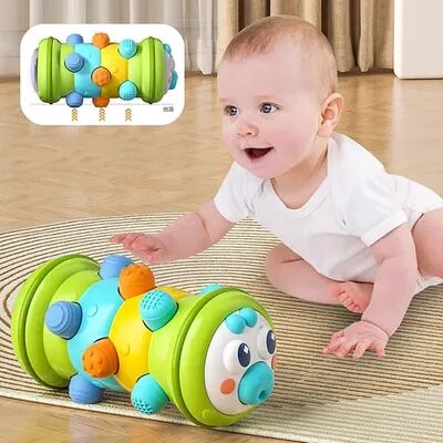 Friendly Fresh Finds Montessori Baby Crawling Roller Toy, Tummy Time Sensory Toy For Infants, Educational Development Toy green
