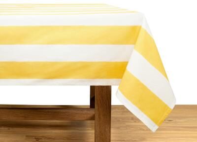 "Couleur Nature St. Tropez Tablecloth - Blue Stripes - 59"" x 59"""