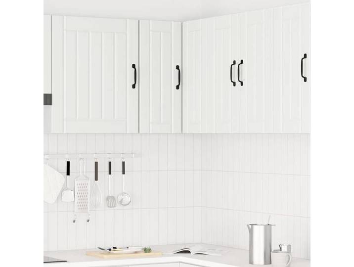 STAR - Meuble mural d'angle de cuisine/Armoire haute Lucca - blanc - bois d'ingénierie LL328