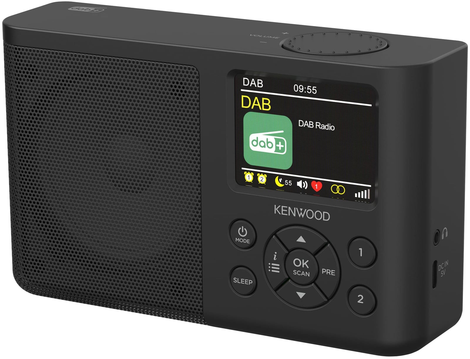 Kenwood CR-M33DAB radio met DAB+ en CD-speler, zwart