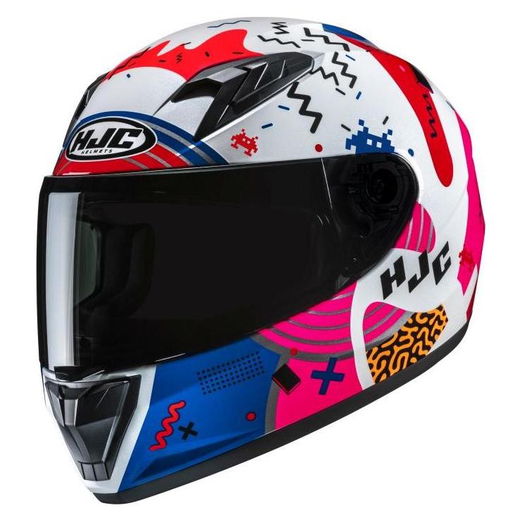 HJC Junior-Motorradhelm Y10 Mika Blau Weiss (XS, 48 - 49 cm) (107H57.15-1)
