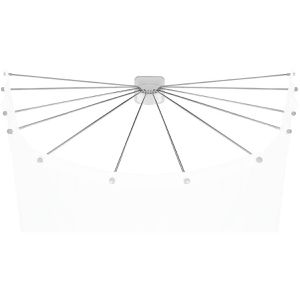 Wenko Duschvorhang Duschschirm 23863100, 180 x 200 cm, wasserabweisend, aus Kunststoff, weiß