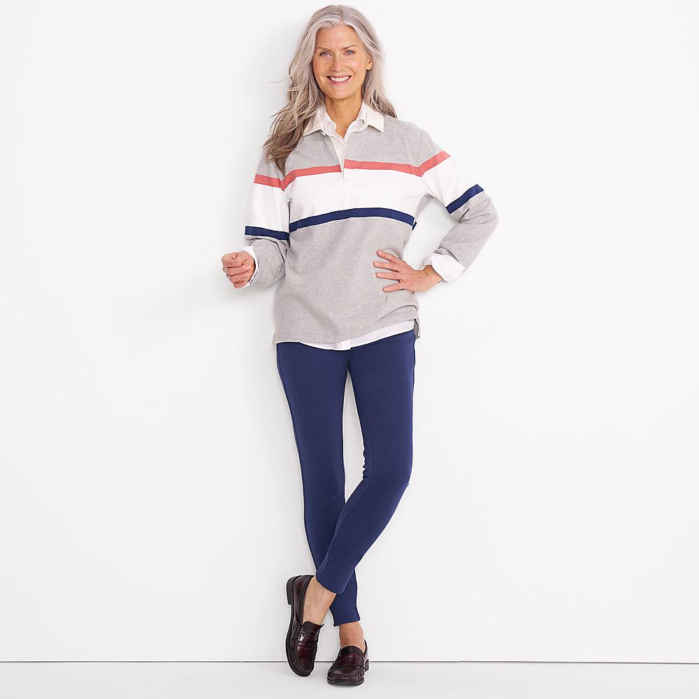 Thermo-Leggings mit Tasche SERIOUS SWEATS in Petite-Größe, Damen, size: petite, Blau, Baumwoll-Mischung/Polyester-Mischung, by Lands' End