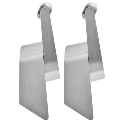 Paar Ohrstecker ADELIA´S "Ohrringe – Ohrstecker aus Edelstahl", Damen, Gr. Damen, Edelstahl, silber, Ohrringe, Schöne Geschenkidee zum Valentinstag