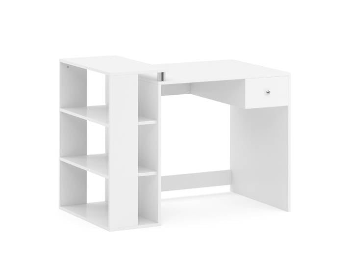 Schreibtisch URSULA mit Stauraum 101 x 60 x 76 cm weiss
