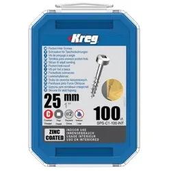 Kreg Flachkopf Taschenlochschrauben | verzinkt | SPS-C1-100-INT